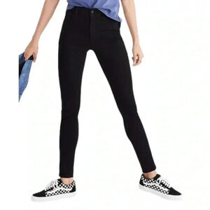 Madewell Roadtripper Skinny  Black Stretch High Rise Denim Jeans Size 28